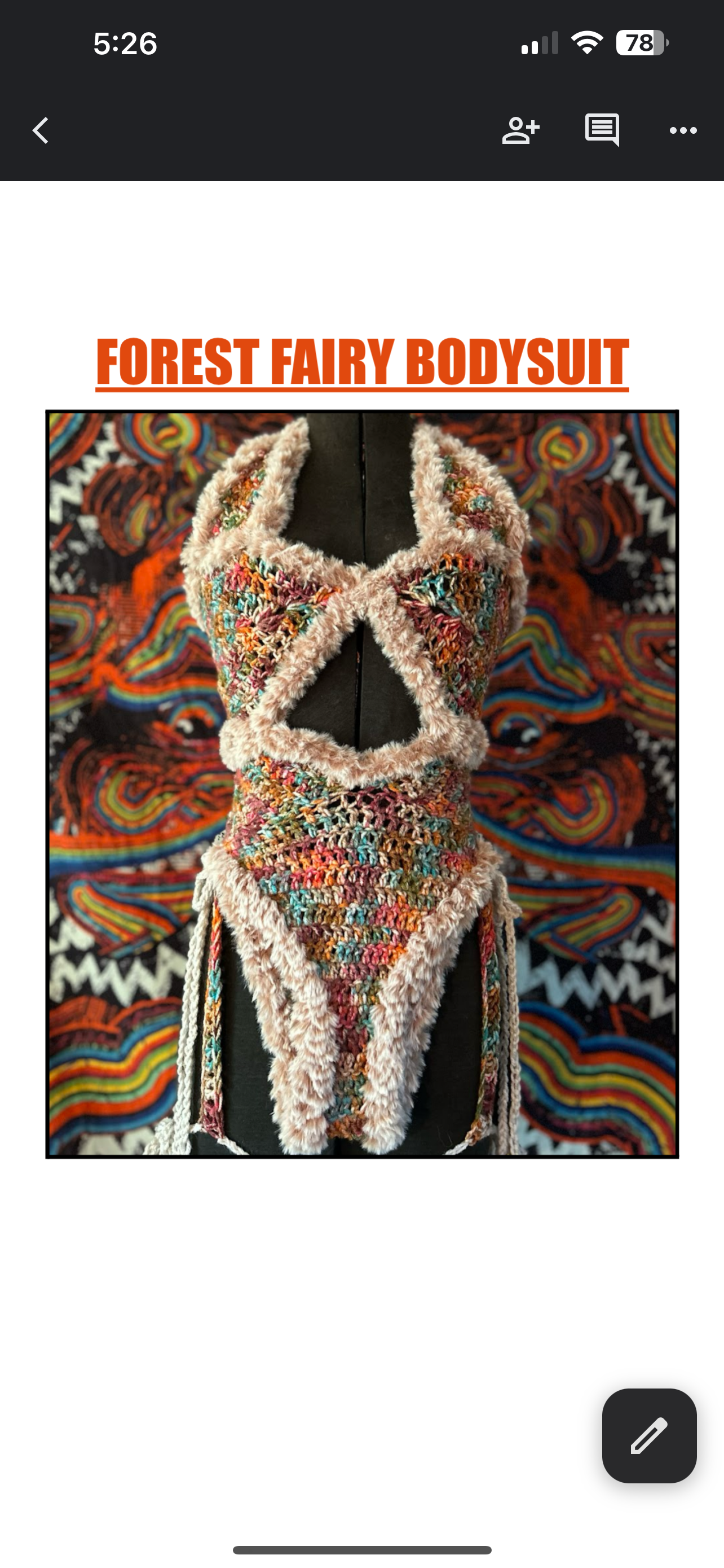 Forest Fairy Bodysuit PATTERN